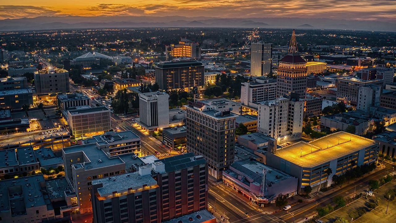 Scenic view of Fresno, California