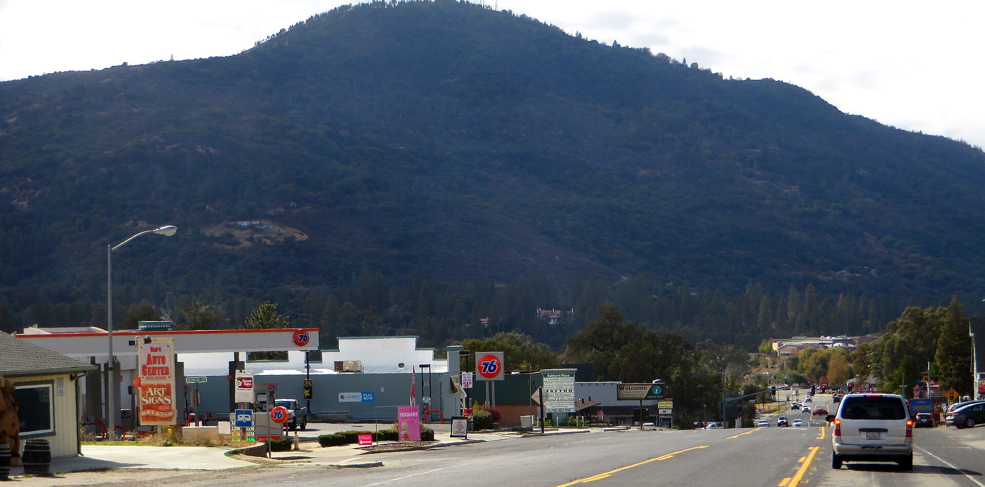 Panoramic view of Oakhurst and the surrounding Sierra Nevada foothills